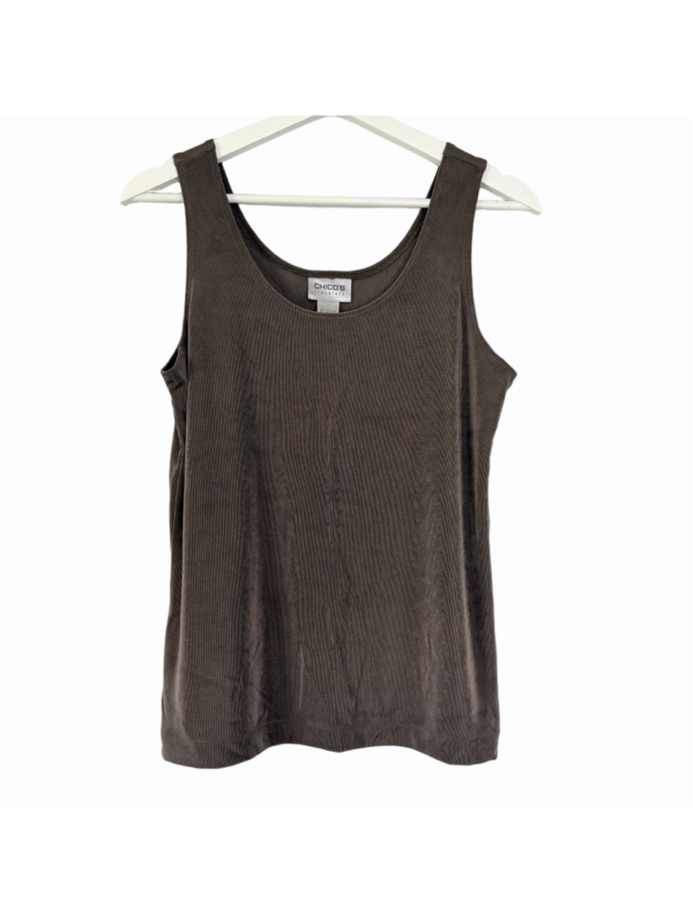 Chico's Travelers Tank Top Mocha Brown Women's Medium